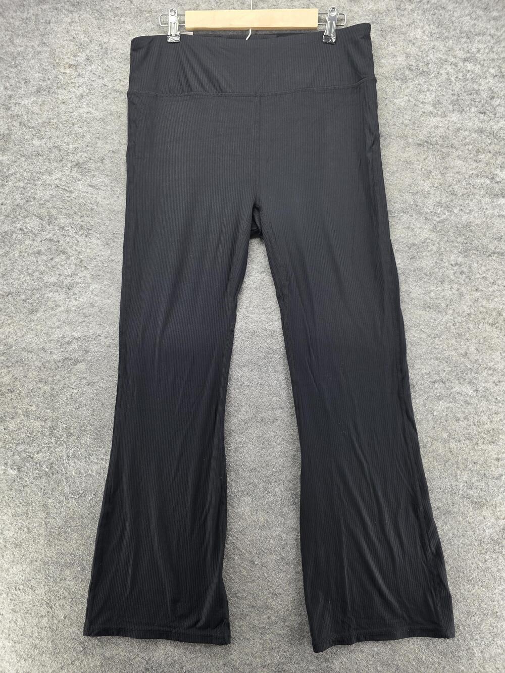 Crane Leggings Womens L Black Ankle High Rise Nylon Spandex Yoga Gym Stretch